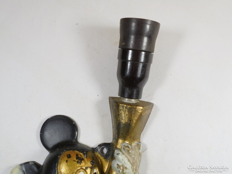 Retro vintage lamp mickey mouse mouse figure painted metal