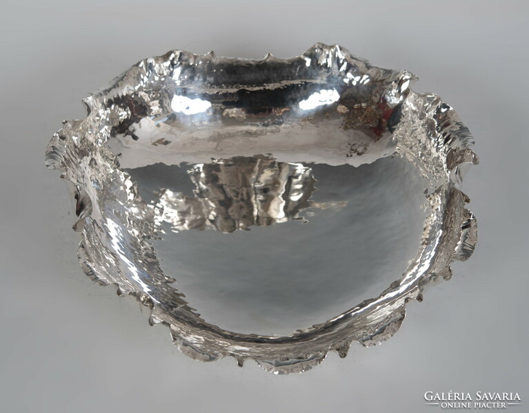 Silver bowl - with lace edge
