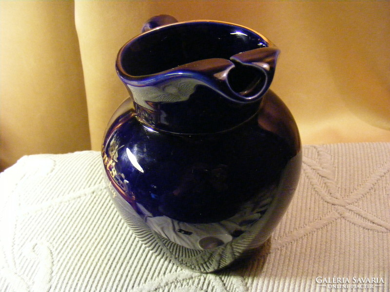 Grant's scotch whiskey cobalt blue porcelain jug