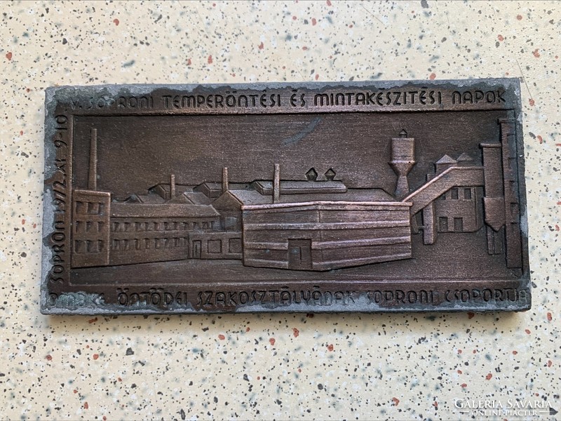 V. Sopron tempering and sample making days 1972. Foundry plaque