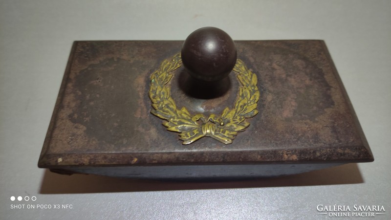 Antik jelzett Geschützt blotter tapper itatós eredeti antik íróasztal dísz