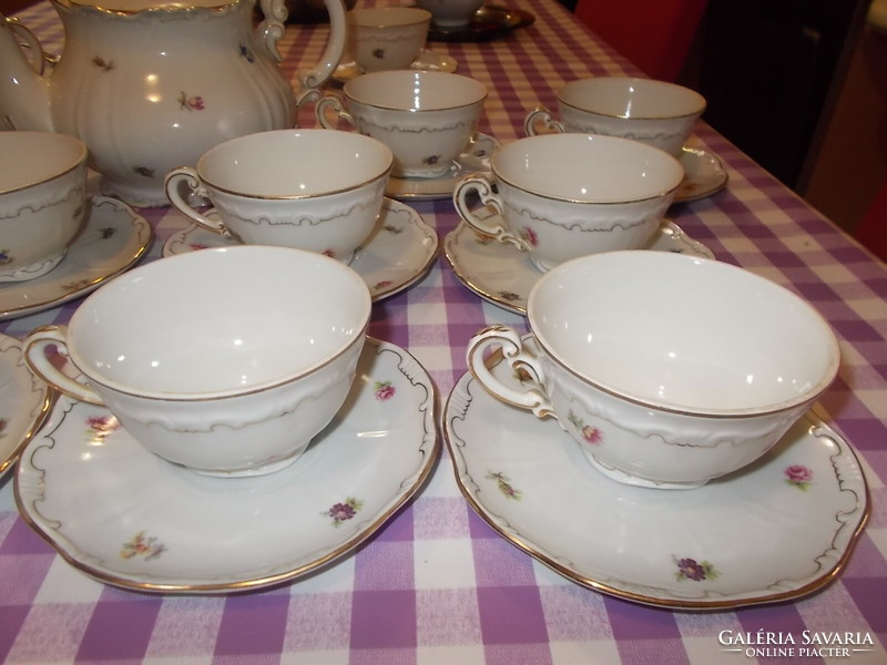 Zsolnay tea set, tea set for 10 people, baroque
