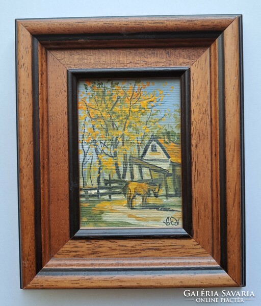 Painting by Mikhail Volkov with a frame