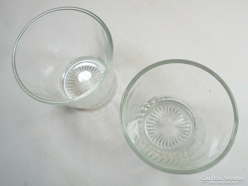 Régi retro üveg üdítős vizes pohár 2 db
