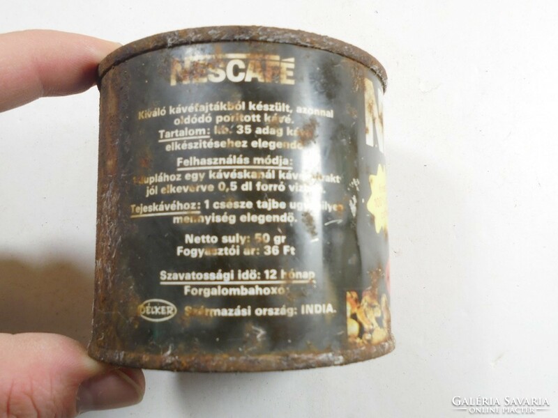 Retro metal tin box - nescafé nestlé délker - from the 1970s