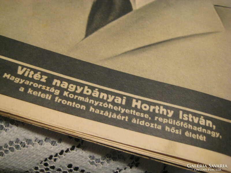KÉPES VASÁRNAP    1942.  aug. 25 . A címlapon  Horthy István   hősi halála a  fő táma