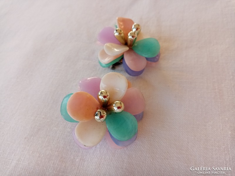 Retro flower earring clip