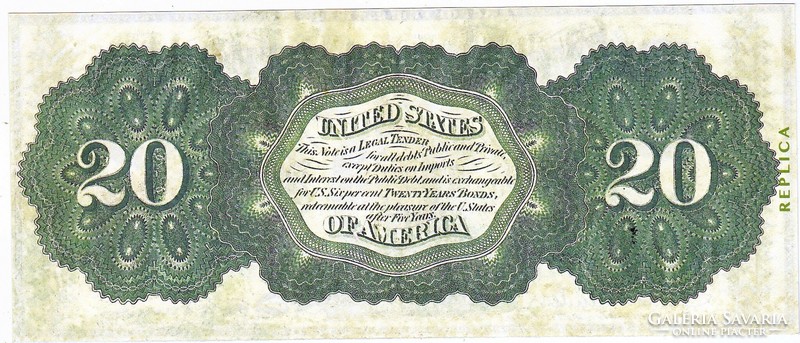 USA 20 dollár 1863 REPLIKA