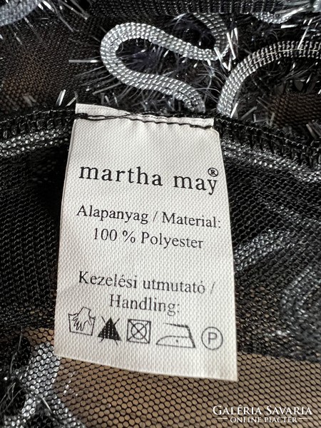Martha May alkalmi stóla, kendő flitteres díszítéssel, fekete színű 60x150 cm új!
