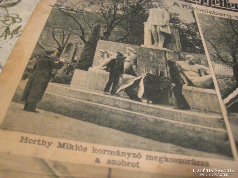 FÜGGETLENSÉG 1939 . május 11 . A címlapon a Klebensberg Kúnó  szobor leleplezése