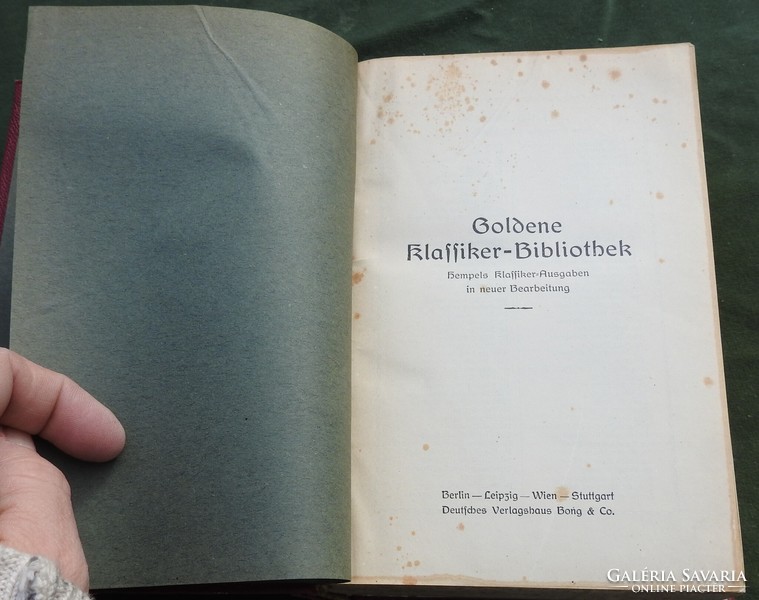 Goldene Klassiker Bibliothek. Schillers Werke  Achter Teil Kemény kötés Írta: Arthur Kutscher (szerz