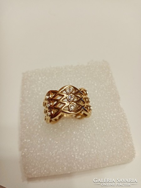 Gold-plated flashy ring