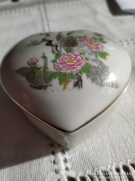 Porcelain heart, jewelry holder, decoration