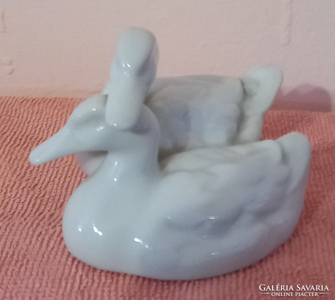 Herend duck pair on white