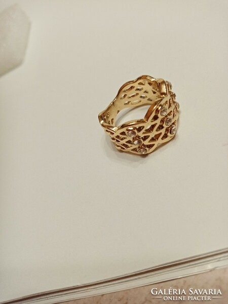 Gold-plated flashy ring