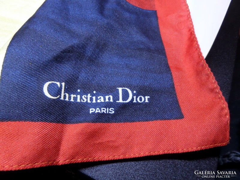 Christian dior fahrenheit paris (original) vintage exclusive silk scarf / handkerchief