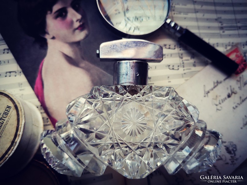 Vintage lead crystal perfume bottle