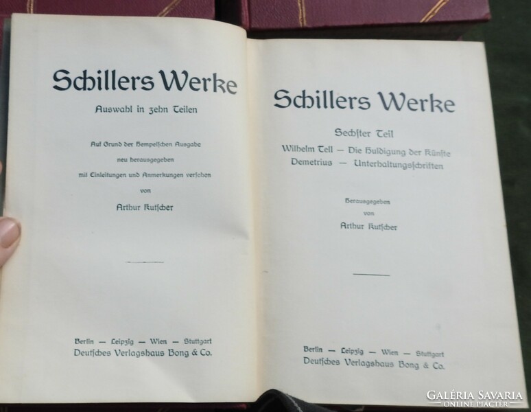 Golden classic library. Schillers werke achter teil hardcover by arthur kutscher (ed