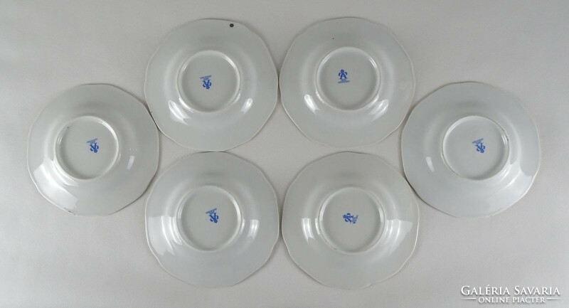 1L813 marked gilded porcelain cake set 6 pieces