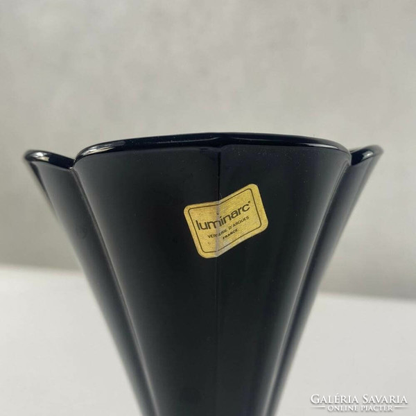 Luminarc fekete üveg francia drazsés kehely