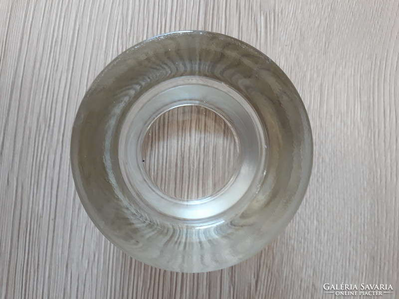 Modern candle holder or candle holder made of clear glass (0.5 kg)