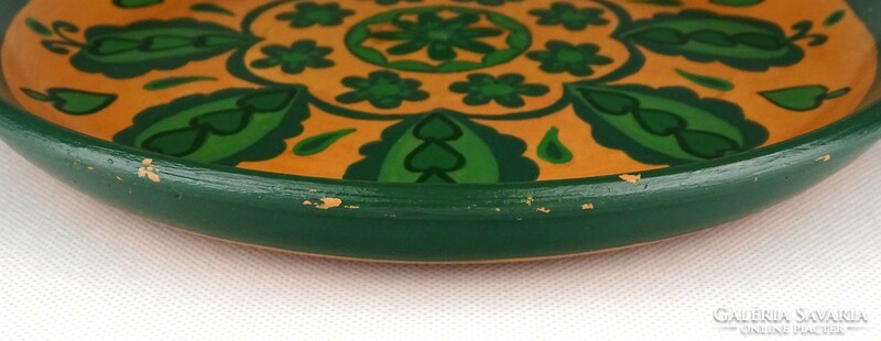 1E281 Kézzel festett kerámia asztalközép kínáló tál gyümölcsös tál 23 cm