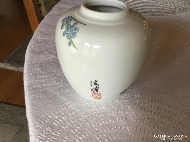 Váza, kézzel festett, 11 cm-es, japán (300)