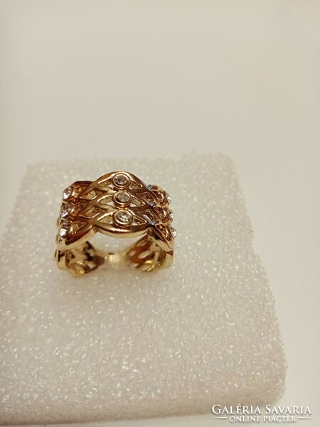 Gold-plated flashy ring