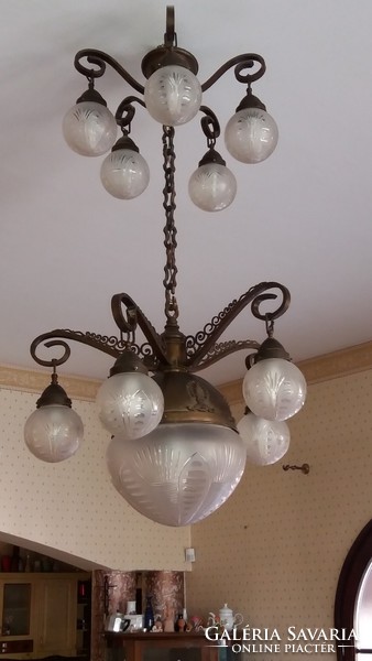 Antique 11 branch chandelier