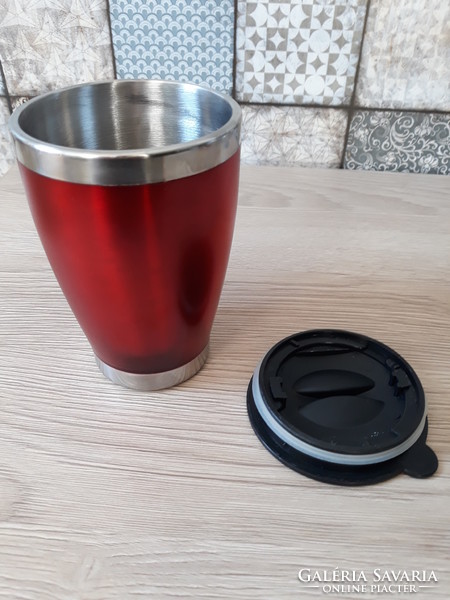 Burgundy xavax thermos cup (4 dl)
