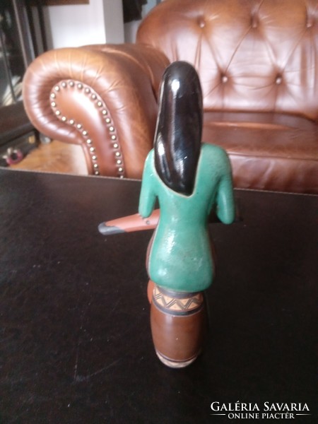 Art deco ceramic figure! / Girl playing music /