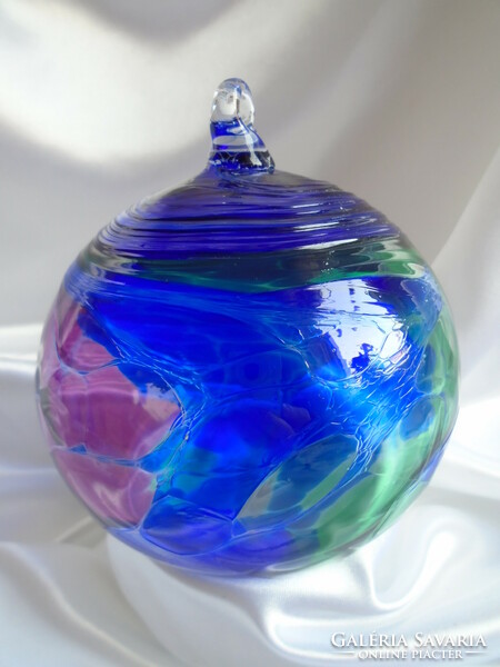 Larger size bubble blown Christmas ornament.