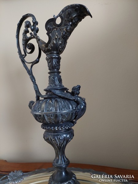 Decorative vase with neo-Renaissance angel figure 48 cm