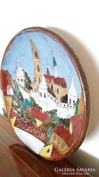 Old retro ceramic plate Budapest souvenir souvenir wall plate wall decoration wall decoration