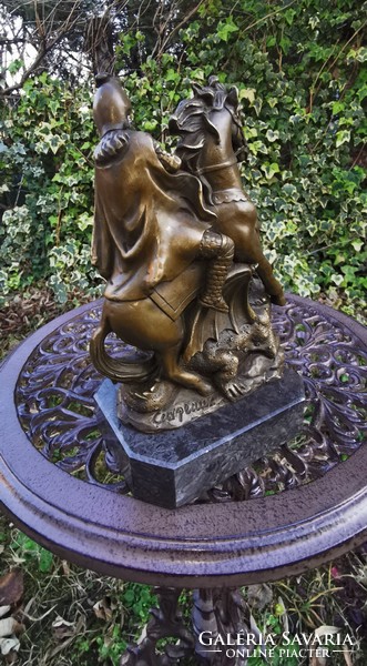 Sárkányölő Szent György - bronz szobor