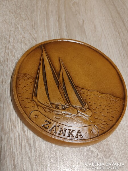 Zánka Balaton sailing ceramic wall decoration pioneer
