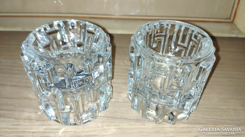 Pair of Frantisek vízner labyrinth candle holders