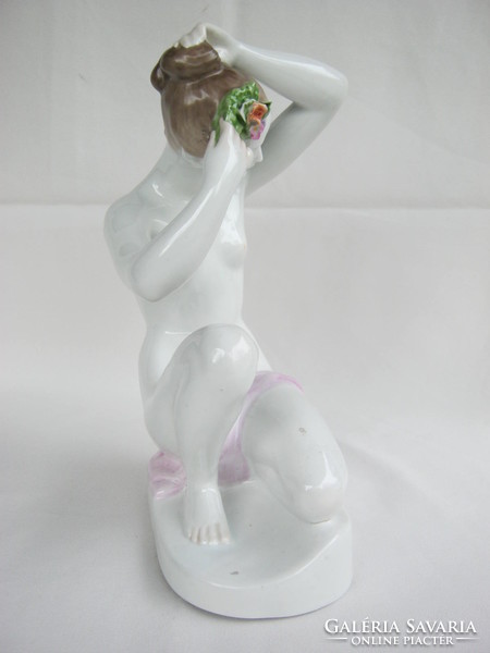 Rare aquincum porcelain female nude larger size 26 cm