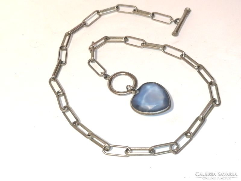 Kék szíves nyaklánc (889)