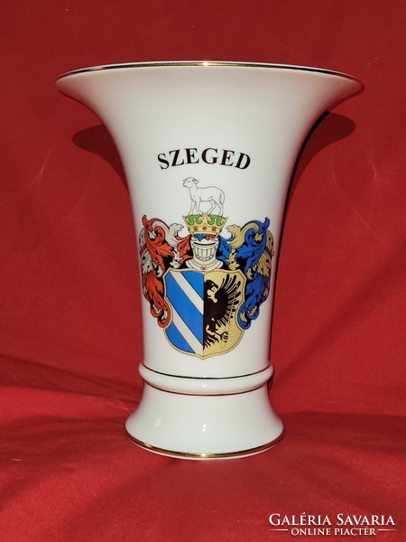 Szeged címeres Hollóházi nagy váza
