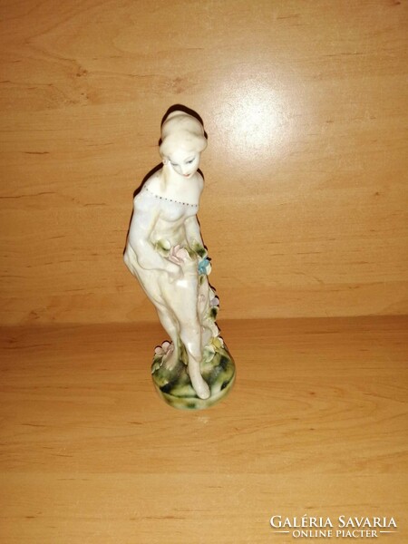 Vintage apulum lucur manual porcelain lady 20 cm high (po-1)