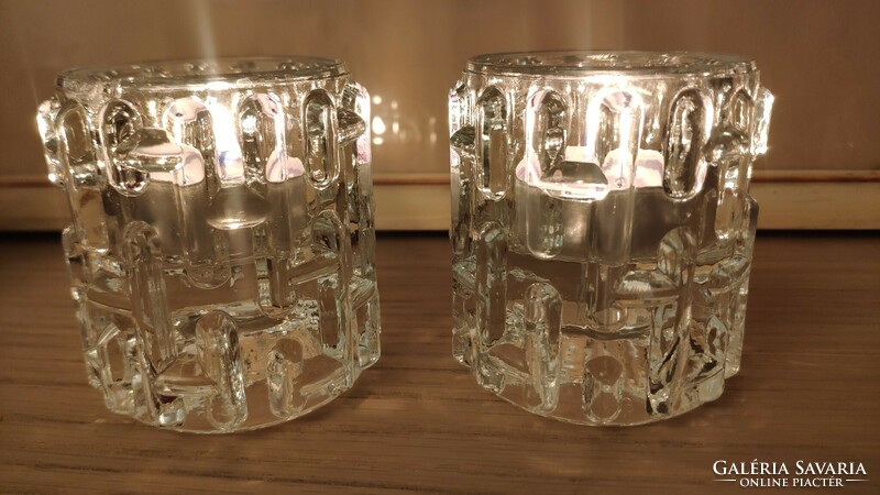 Pair of Frantisek vízner labyrinth candle holders