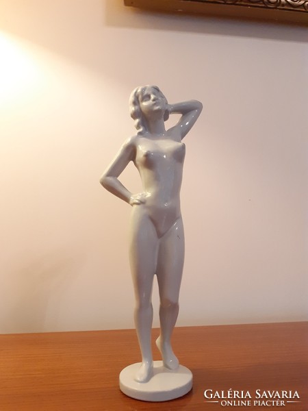 Old vintage female nude sculpture ornament 28 cm