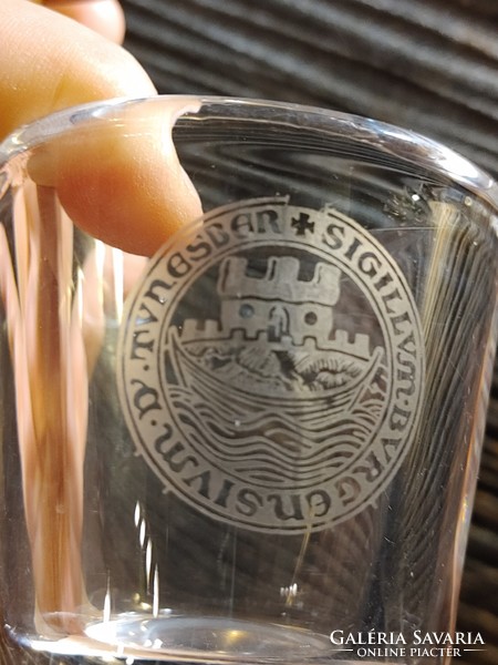Sigillvm bvrgensivm sealed glass cup - medieval Germany