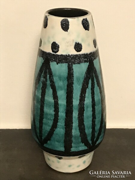 Retro German ceramic vase, Strehla Keramik, 16 cm high