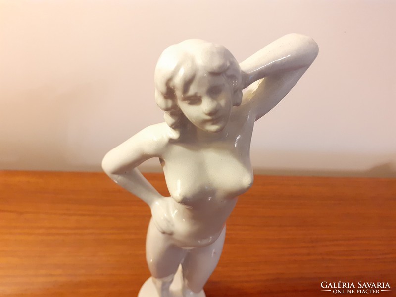 Old vintage female nude sculpture ornament 28 cm