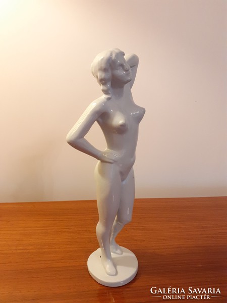 Old vintage female nude sculpture ornament 28 cm