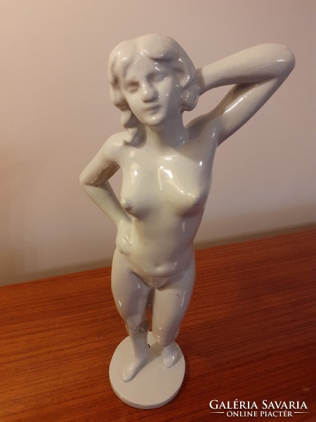 Régi vintage női akt szobor dísztárgy 28 cm