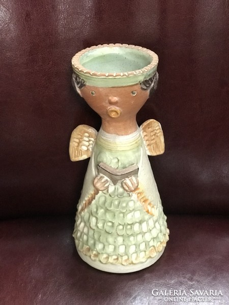 Little pink angel candle holder or single-strand vase