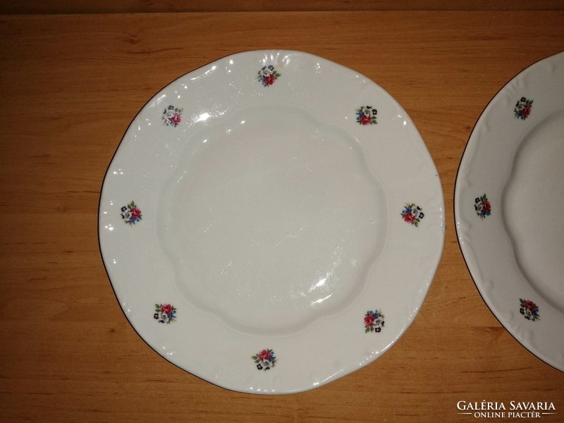 Zsolnay porcelain flower pattern plate in a pair 24 cm (2p)